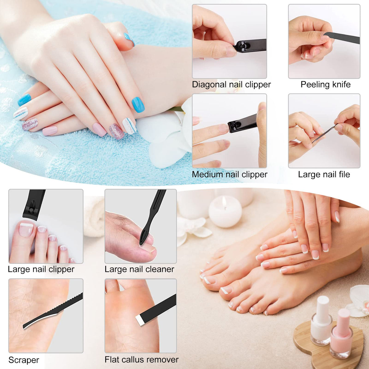 QLNE curved edge trimming tool for thick nails with control