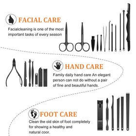 QLNE manicure kit with lifetime warranty and replacement pledge