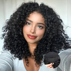 Qmaple Half Wig with water-wave texture for natural volume and ease