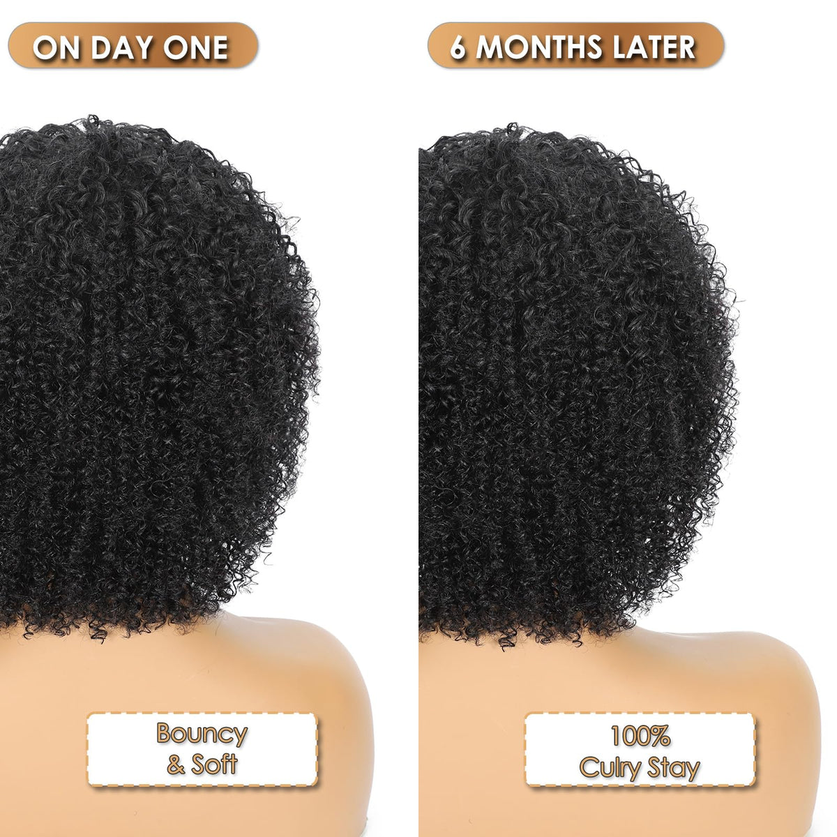 Qornex kinkycurly bob wig on-model everyday look