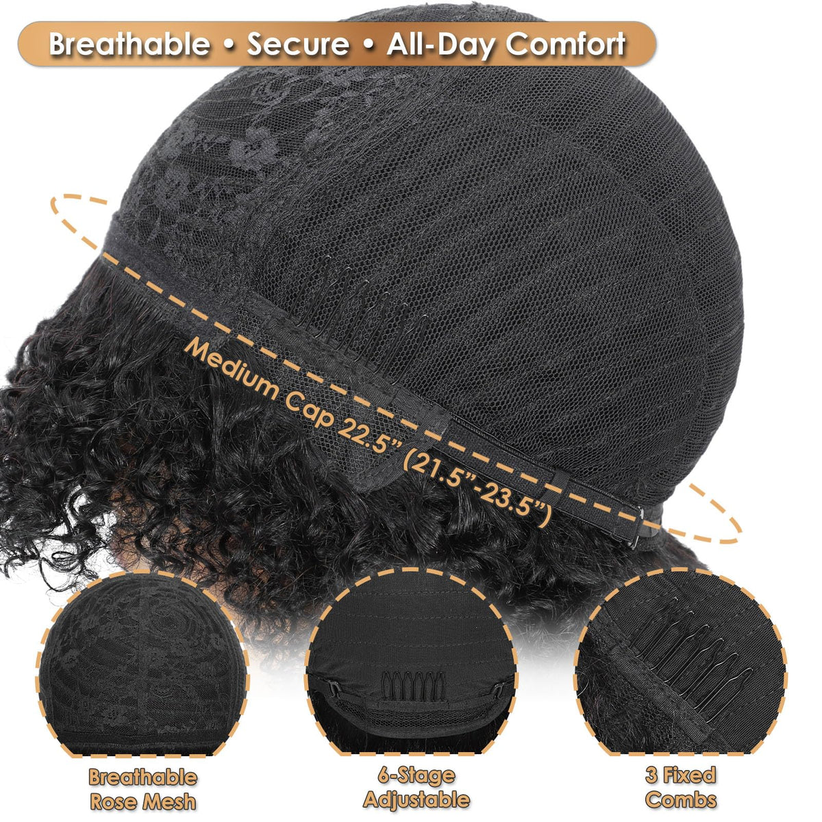 Qornex kinkycurly bob wig packaging and care tips