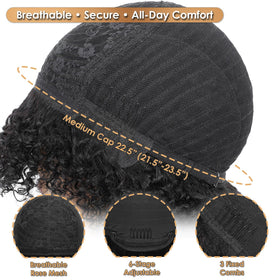 Qornex kinkycurly bob wig packaging and care tips
