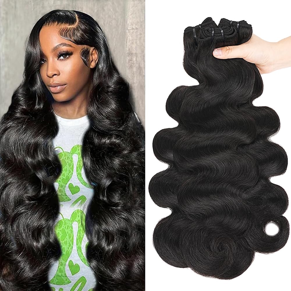 QPBZK 18-inch body wave bundles offer natural, silky texture for seamless blending