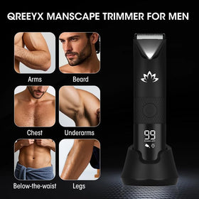 QREEYX Qreeyx Manscape Trimmer ceramic blades enable smooth trimming.