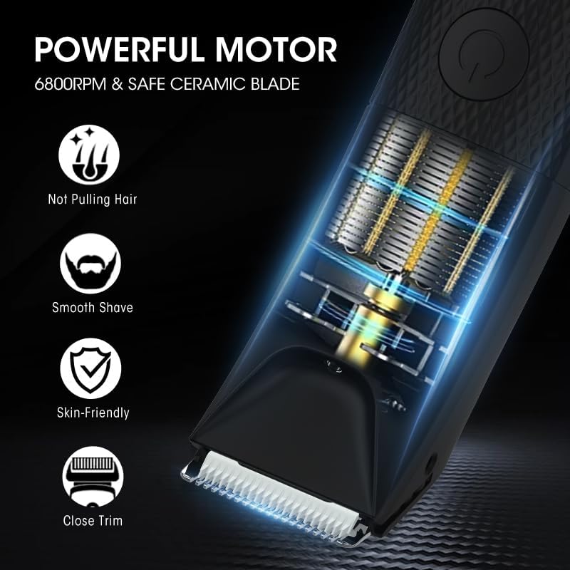 QREEYX Qreeyx Manscape Trimmer digital display shows battery status.