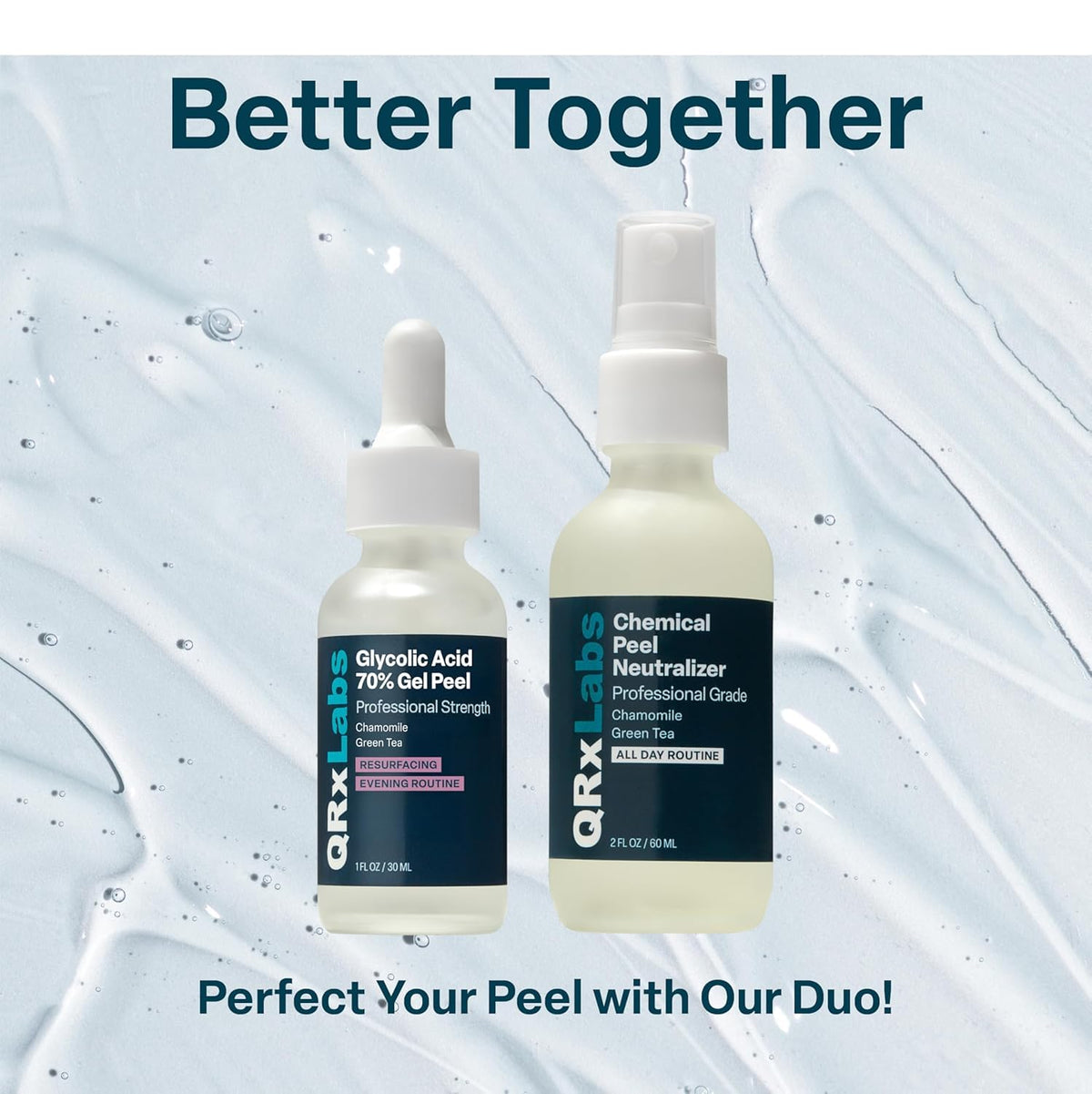 QRxLabs applying peel on clean skin for even tone