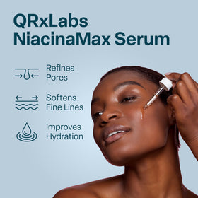 QRxLabs NiacinaMax bottle dispensing for easy daily application