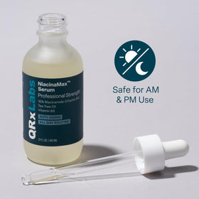 QRxLabs NiacinaMax USA-made facility seal on packaging