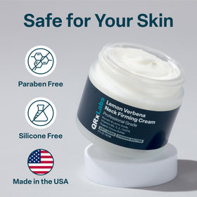 QRxLabs Organic cocoa butter texture conveys rich moisture and a soothing feel.