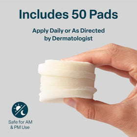 Stack of pads beside a bottle emphasizes a convenient daily routine.