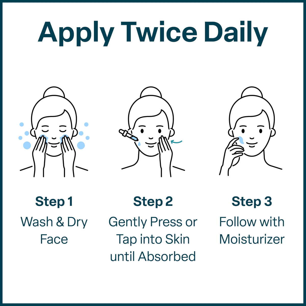 QRxLabs Snail Mucin Serum applying to cheek; gentle exfoliation supports smooth texture