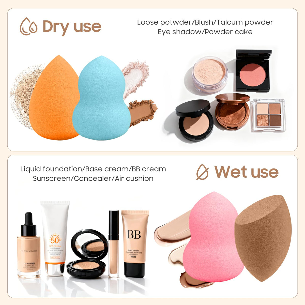 QSdywlyd ultra-soft latex-free sponge for gentle application