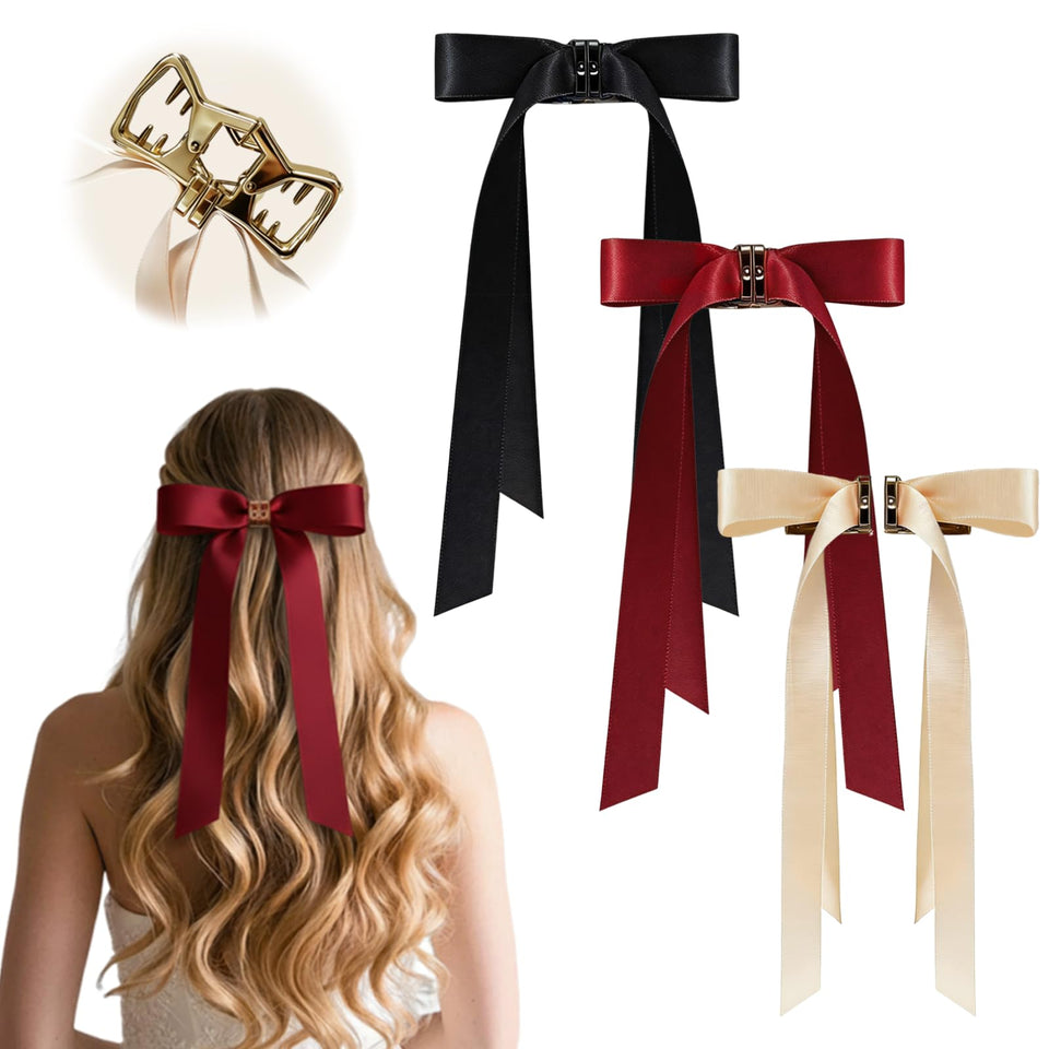 Qtaikong magnetic hair bow champagne clip adds subtle elegance with secure hold
