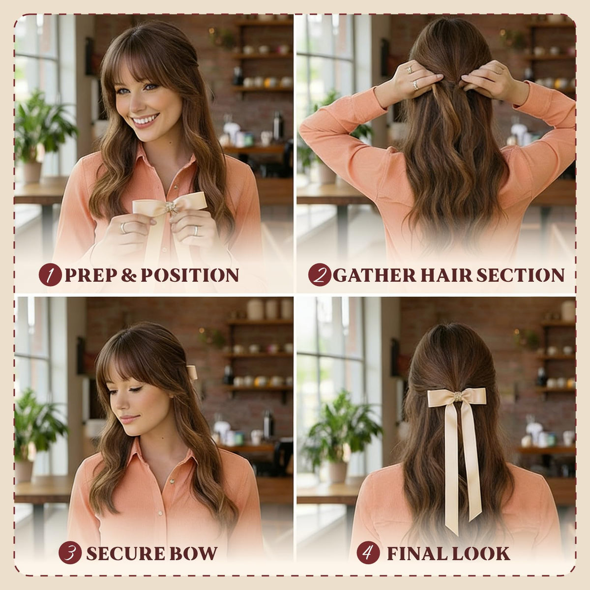 Qtaikong magnetic bow clipped in bag for on-the-go styling