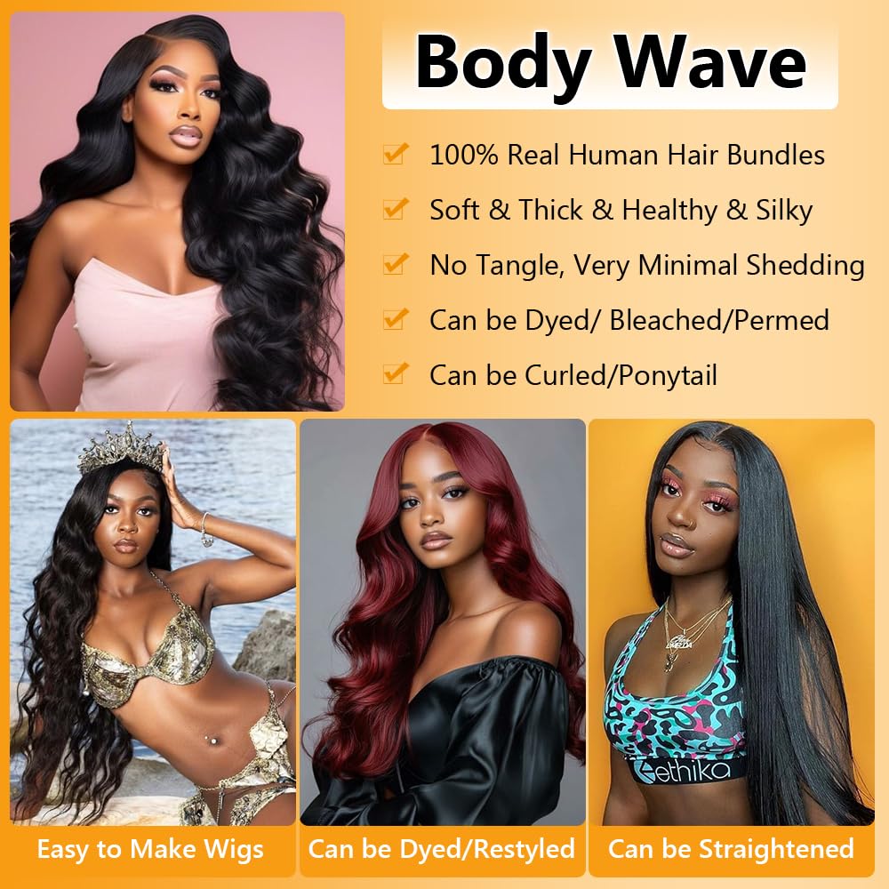 QTHAIR Brazilian body-wave bundle care-instructions highlights simple maintenance