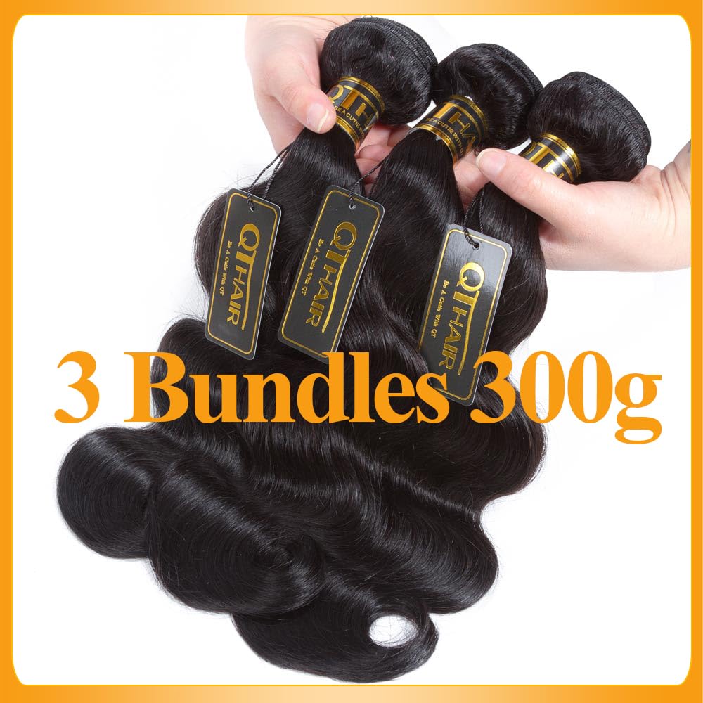 QTHAIR Brazilian body-wave bundle length-comparison illustrates options
