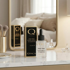 QTICA Half Time brush detail, silky top coat for flawless, dent-free finishes.