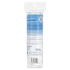 Q-tips Beauty Premium Cotton Rounds Aloe Vera infused for soothing skin.