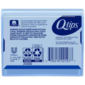 Q-tips Cotton Swabs close-up soft tips for gentle use