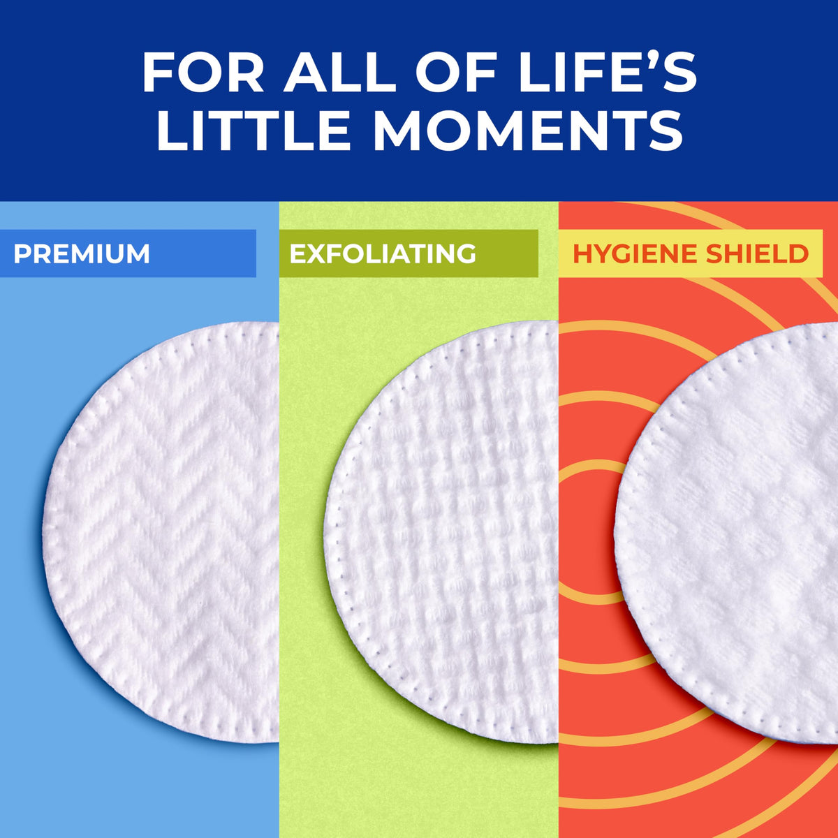 Q-tips Premium Cotton Rounds soft yet durable for everyday use