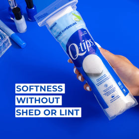 Q-tips Premium Cotton Rounds ideal for makeup removal with micellar water