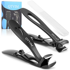 QTVIM toenail clippers with angled blade for precise cuts.