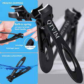 QTVIM wide-opening blade ensures safe cutting of thick nails.