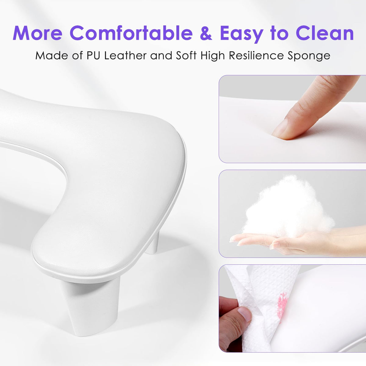Quaferen arm-rest-easy-clean-damp-cloth surface is quick to wipe down.