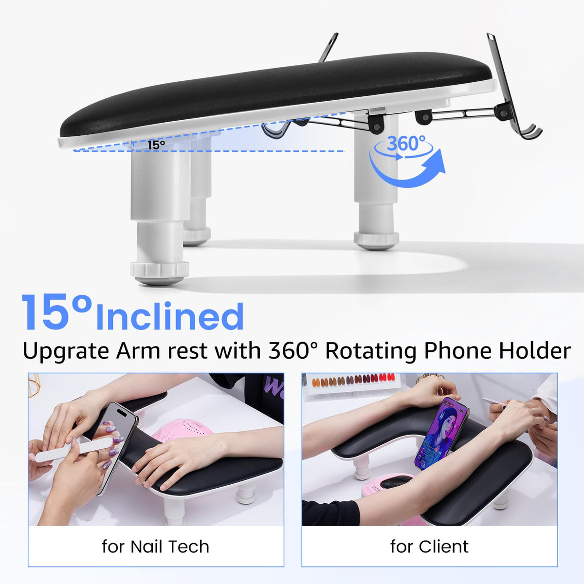 Quaferen Arm Rest PU leather surface that is easy to wipe clean