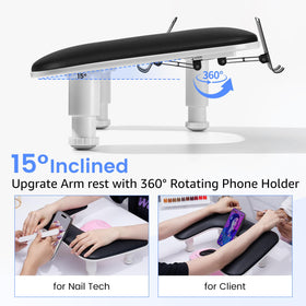 Quaferen Arm Rest PU leather surface that is easy to wipe clean