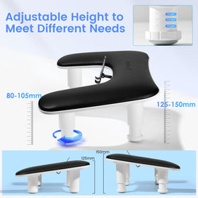 Quaferen Arm Rest slip-free base with silicone pads on a desk
