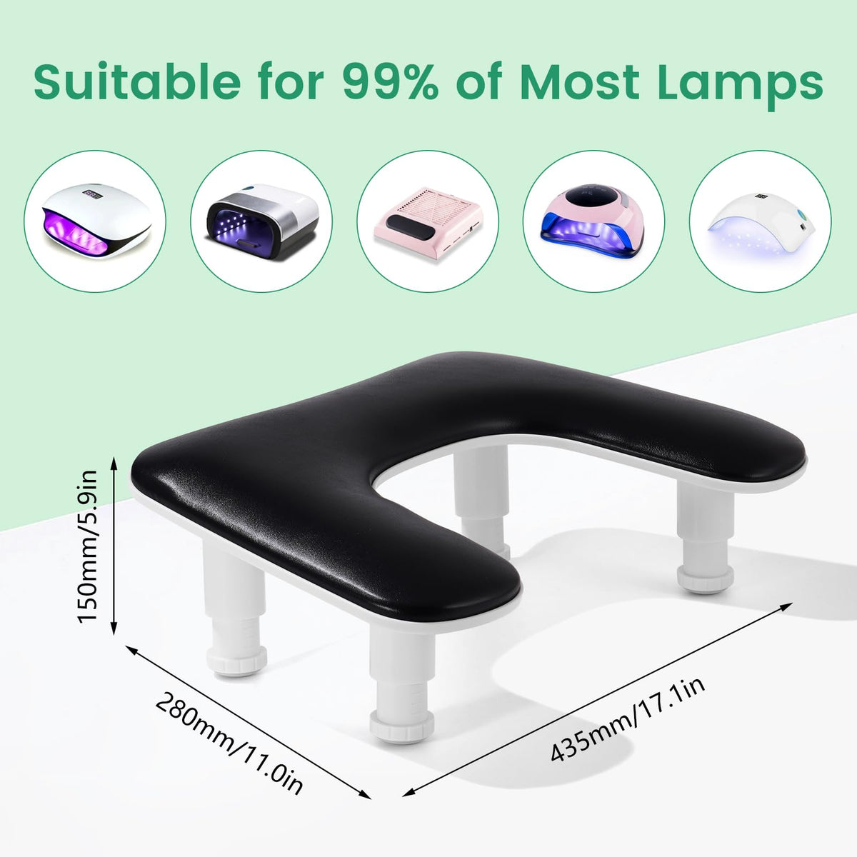 Quaferen arm rest non slip pads keep the setup steady