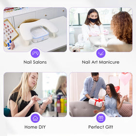 Quaferen gift-pack-arm-rest-nail-art is ideal for salons or home use.