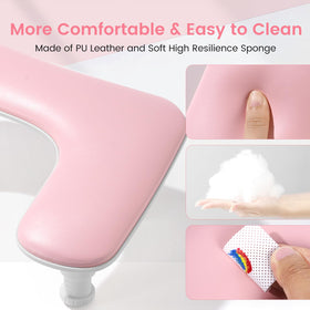 Spacious arm rest supports organized nail art workflow and tool access.