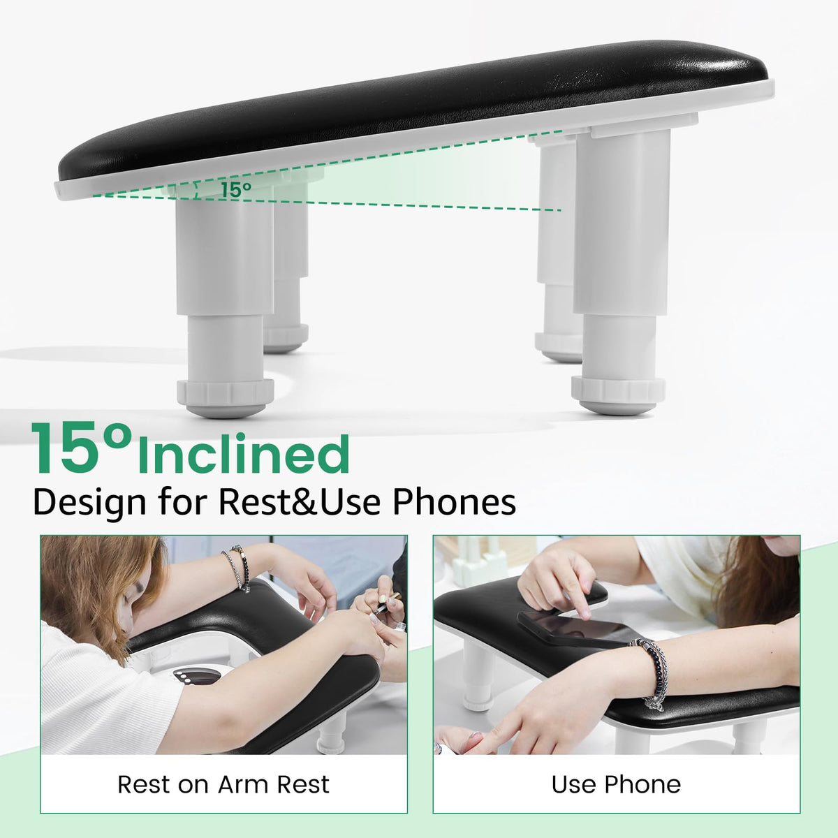 Quaferen U shaped nail rest pillow offers ergonomic support during sessions