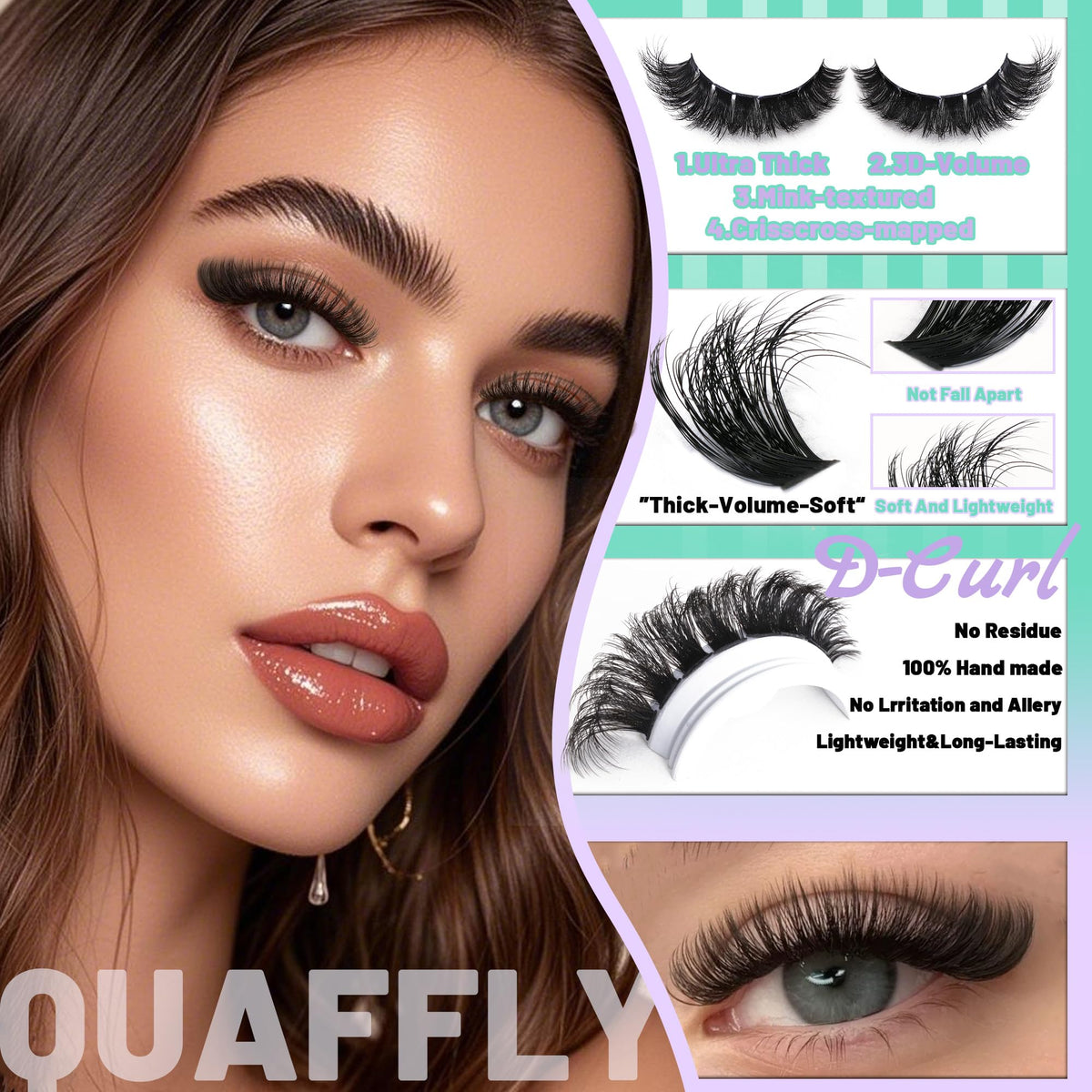 QUAFFLY Mascara shield keeps glue lines clean during application.