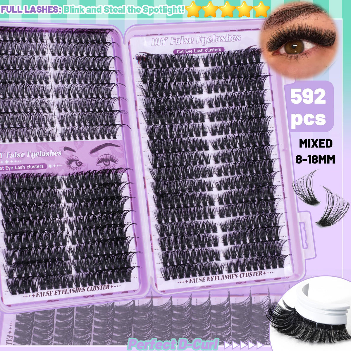 QUAFFLY Precision tweezers for precise lash placement and clean application.