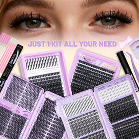 QUAFFLY Spiked lashes with bottom lashes create dramatic top-to-bottom eye definition.