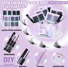 QUAFFLY Lash Extension Kit 40D density for light enhancement