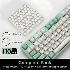 Quafochi crystal-clear keycap visibility aids legibility while typing.