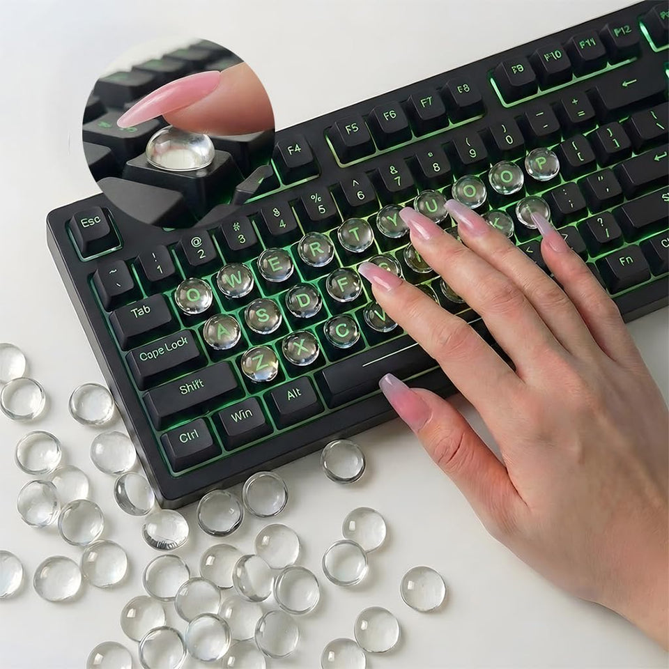 Quafochi long-nails keyboard bubbles package protects nail art during typing.