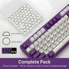 Quafochi raised glass key covers protect long nails while typing.