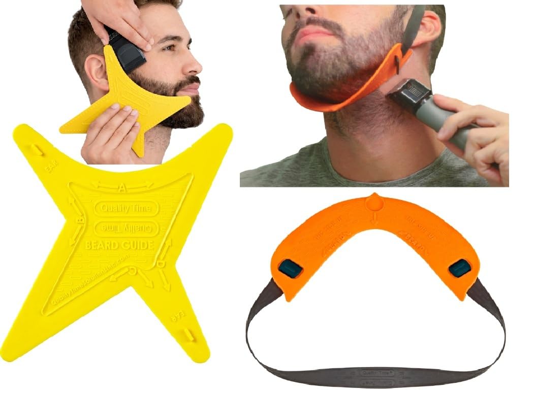 Quality Time beard shaping kit curved beard shape guide for precise lines