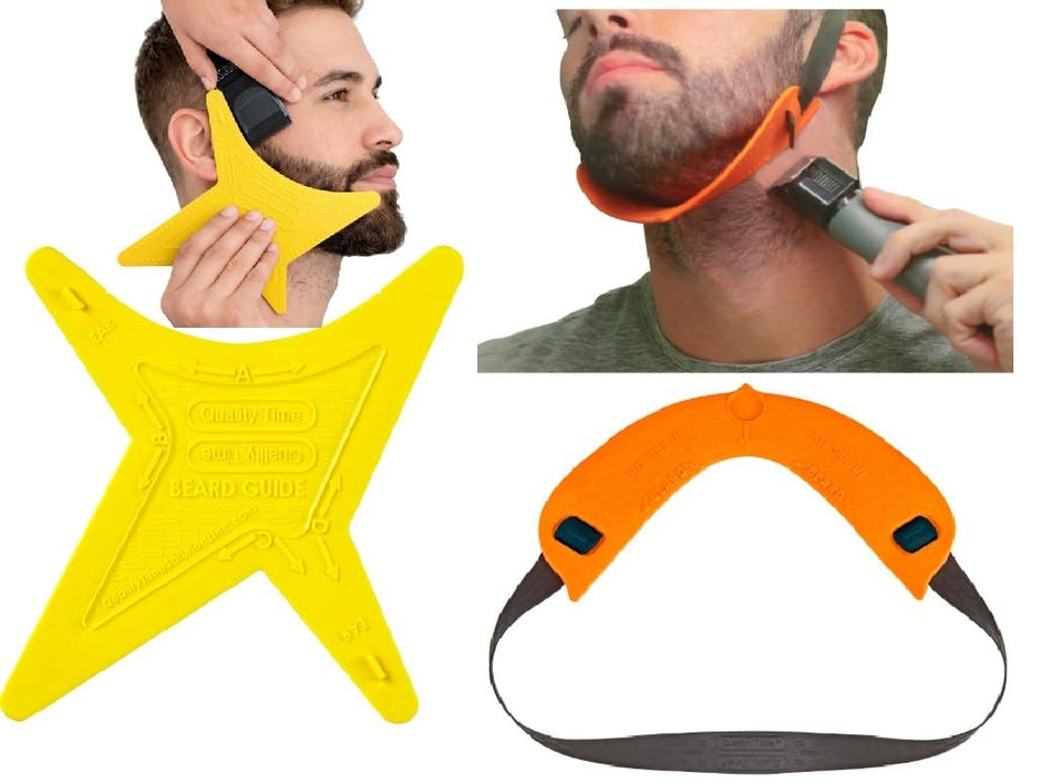 Quality Time beard shaping kit curved beard shape guide for precise lines
