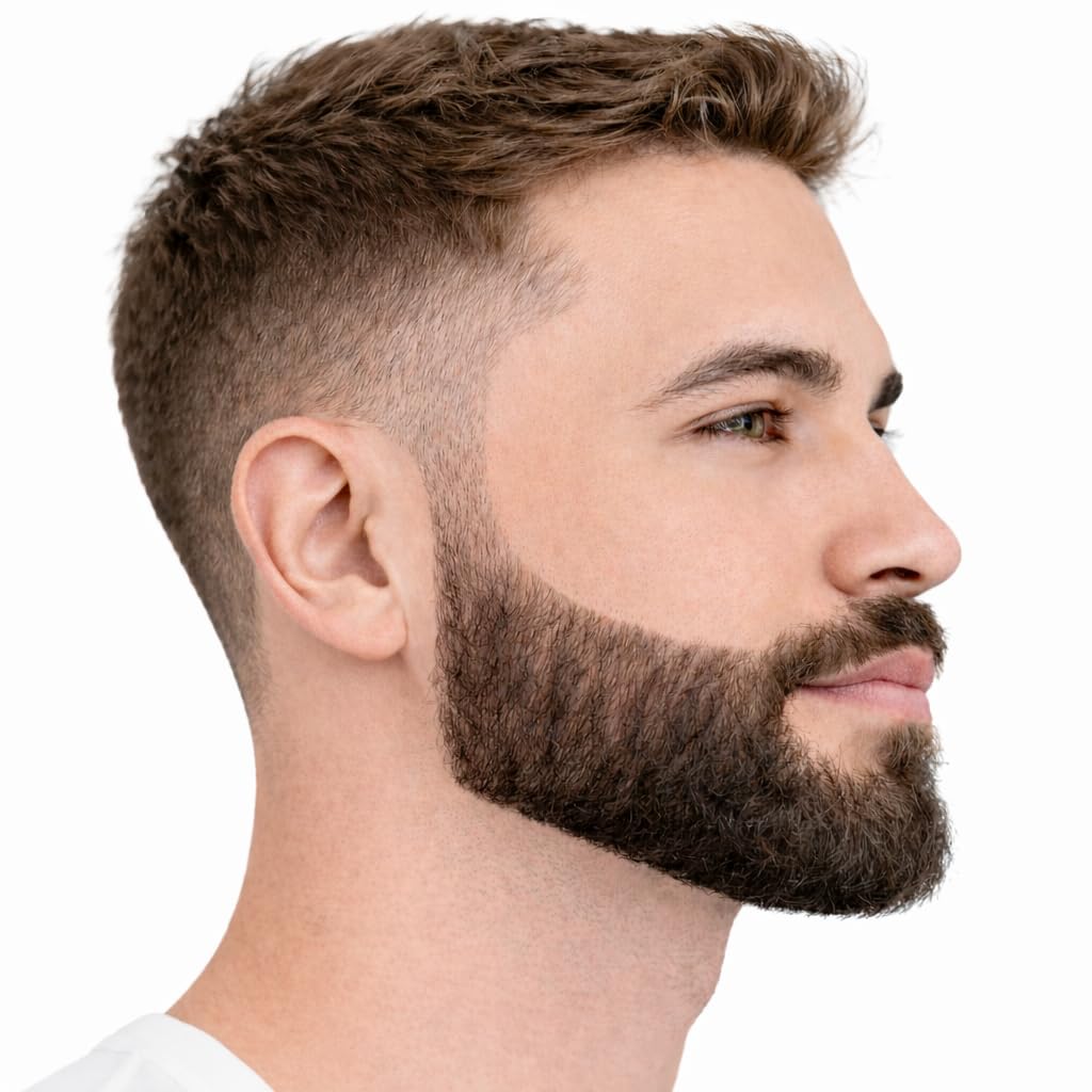 Quality Time beard shaping kit neckline option for a defined jawline
