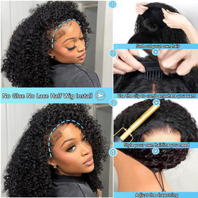 QUANDIAN invisible hairline wig highlights realistic edge and no visible seams
