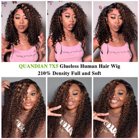 QUANDIAN lace front with multiple parting options for easy styling