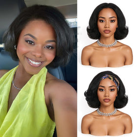 Quantum Love half wig with headband for effortless, natural Black women styling
