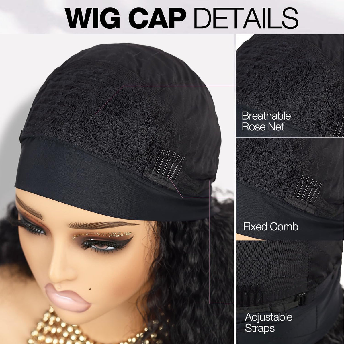 Quantum Love Yaki Curly Headband Wig features lasting bouncy curls.
