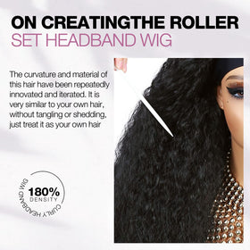 Quantum Love Yaki Curly Headband Wig perfect for weddings, parties, and events.
